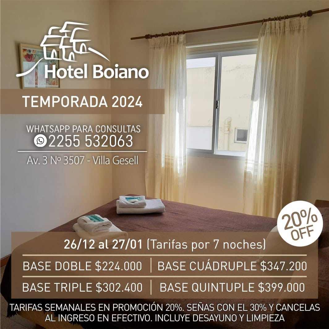 Tarifas de Hotel Boiano