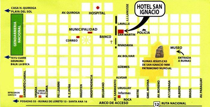 Mapa de Hotel y Cabaas San Ignacio