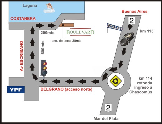 Mapa de Apart Boulevard