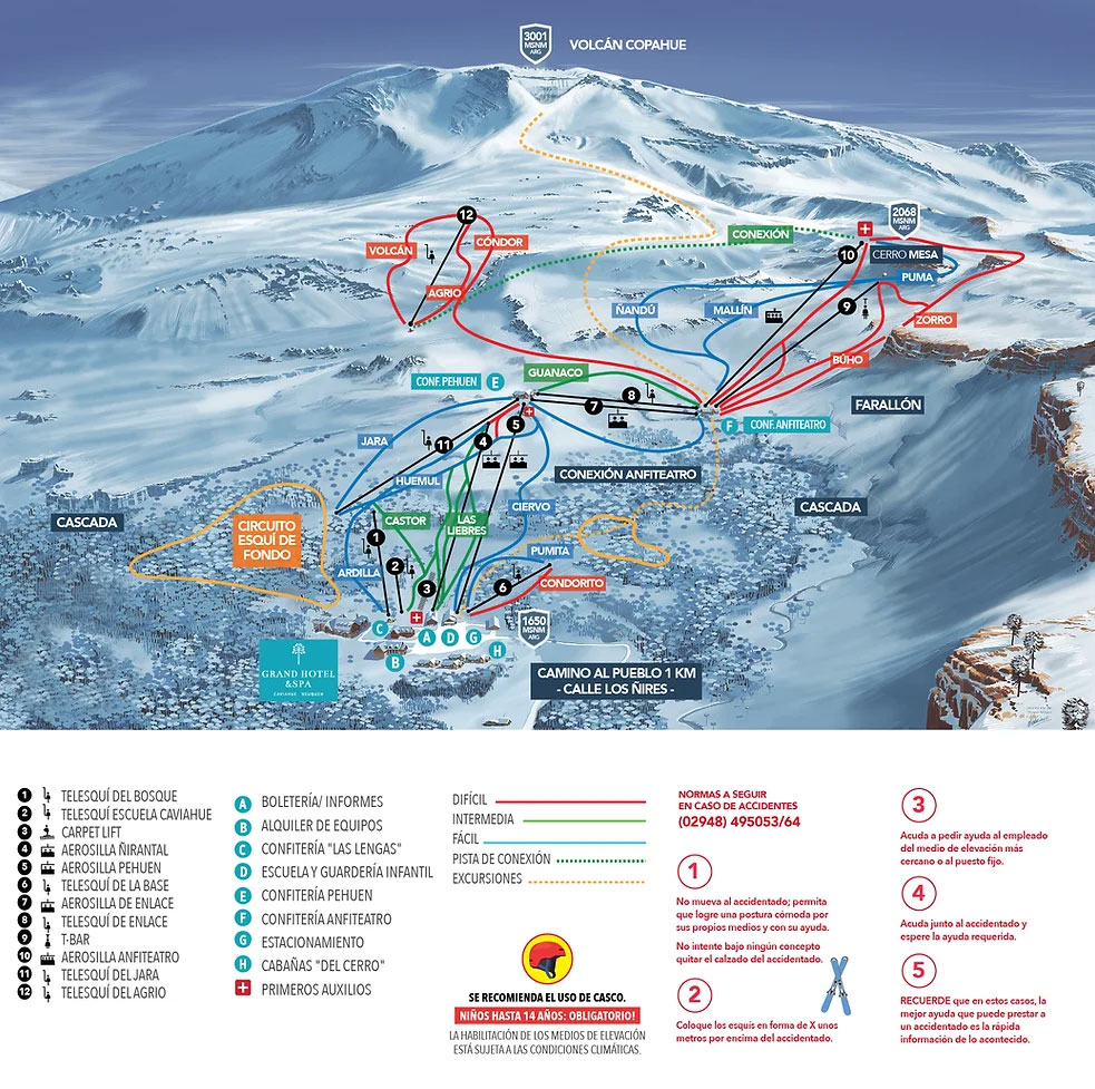 Pistas y Medios de Elevacin en Cerro Caviahue - Imagen: Argentinaturismo.com.ar