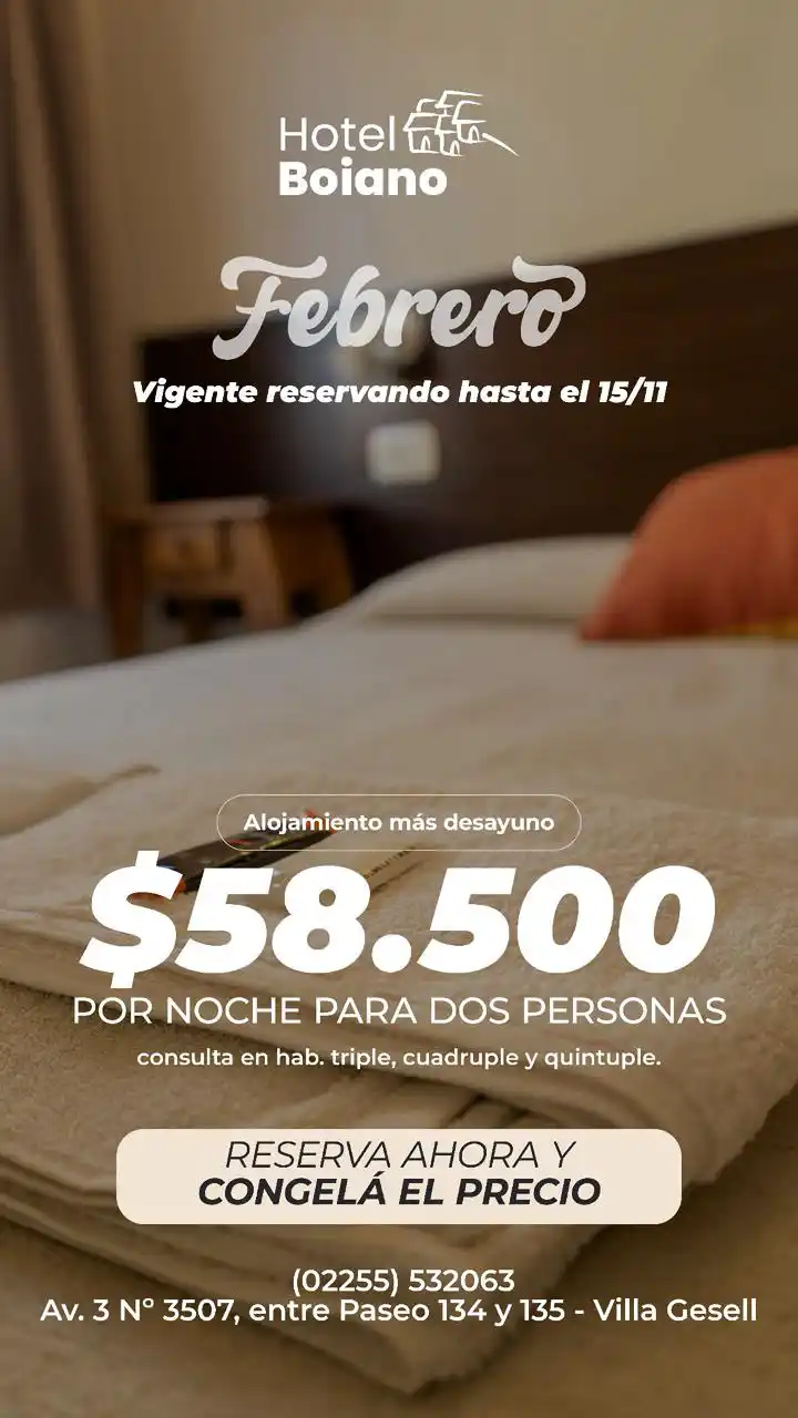 Tarifas de Hotel Boiano