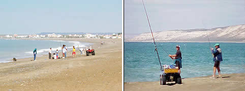 Pesca en Playa Union Chubut