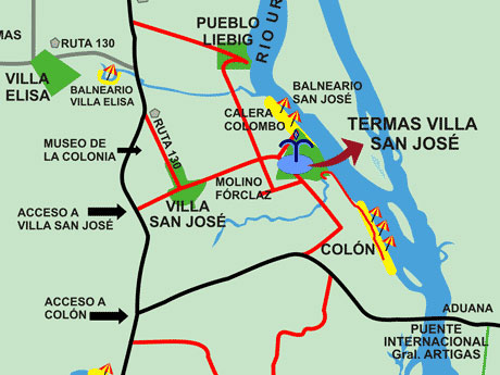 Plano Termas San Jose