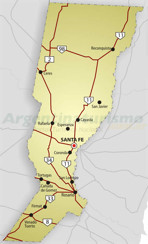 Mapa de Santa Fe