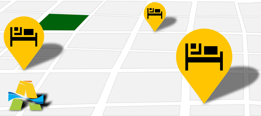 Mapa de Alojamientos en Mendoza Capital