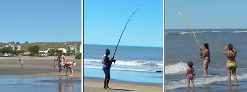 Pesca en Villa El Condor Rio Negro